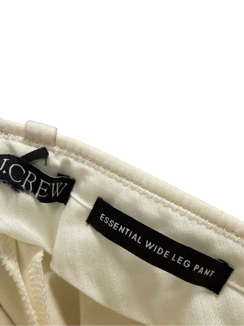 J.Crew Essential Wide Leg Pants Ivory Cream Size 8